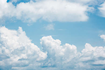 Blue sky with white cloudの写真素材