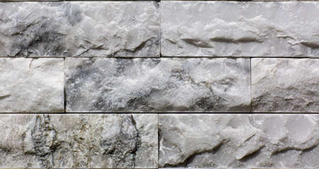 Tight CloseUp White marble  brick wall for background or textureの写真素材