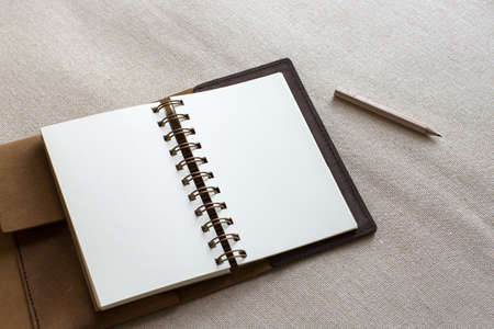 Blank Notepad and Pencilの写真素材
