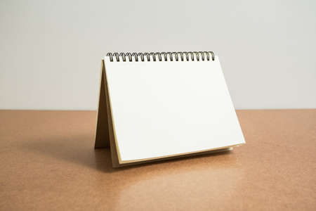 Empty Desk  Calendar on tableの写真素材