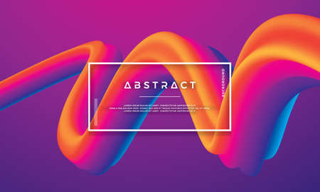 Abstract wave, flow liquid shape in purple pink background.