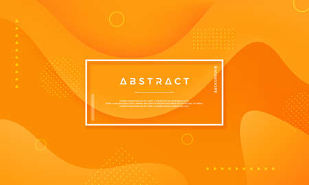 Vector background of Orange Yellow Circle. Abstract vector background with 3d style.Dynamic background with the concept of contours.のイラスト素材