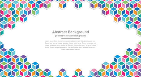 Geometry backgrounds with modern colorful combinations with blank spaces in the middle for your text. Eps10 vector background.のイラスト素材
