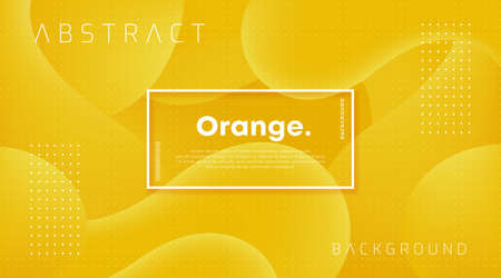 Dynamic textured background design in 3D style with orange color. EPS10 Vector background.