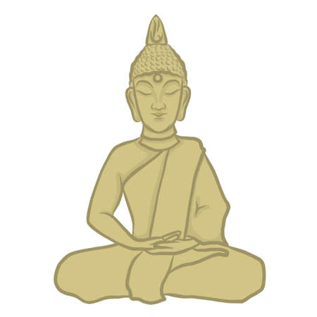 Buddha Vector Illustrationのイラスト素材