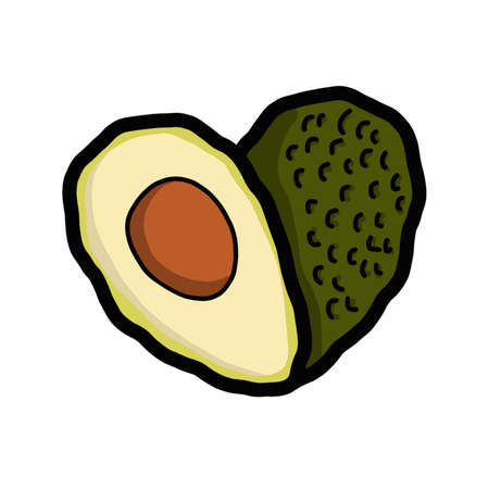 Avocado Heartのイラスト素材