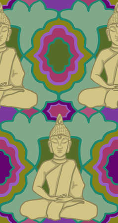 Buddha Repeat Patternの写真素材