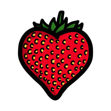 Heart shaped strawberryの写真素材