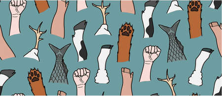 Unite Animal Equality Fistsのイラスト素材