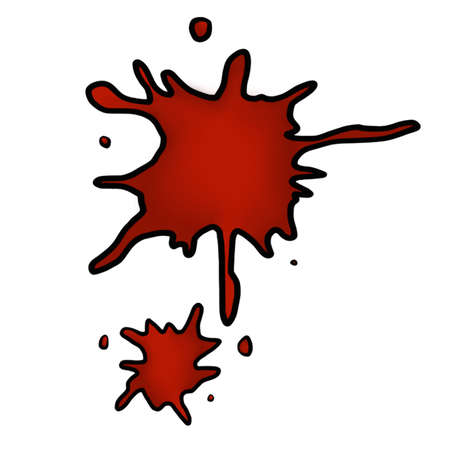 Blood splat illustrationの写真素材