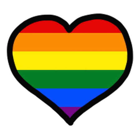 LGBT+ Rainbow Pride Heartの写真素材