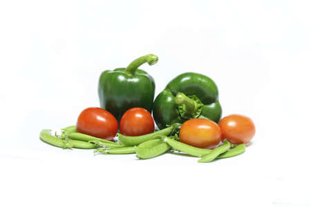 Fresh Vegetables on white backgroundの写真素材