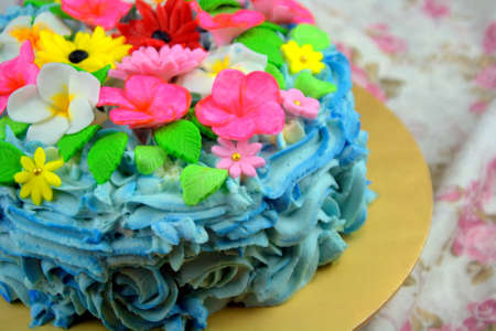 Tropical theme cakeの写真素材