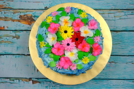 Tropical theme cakeの写真素材