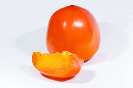 Persimmon isolated on white backgroundの写真素材