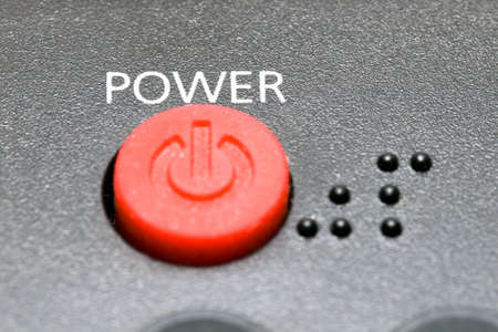 black Remote controler. Buttom of powerの写真素材