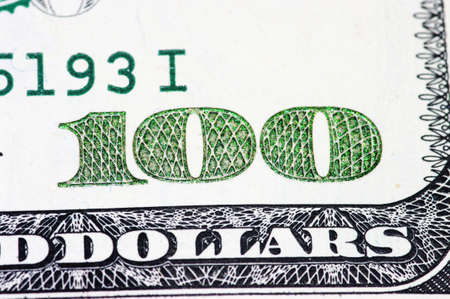 one hundred dollar close upの写真素材