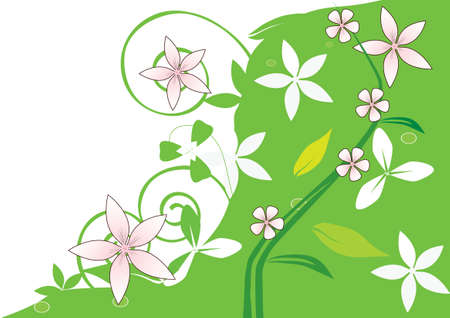 Flower background with bud, element for designのイラスト素材