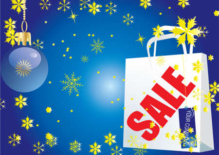 christmas ball with bagのイラスト素材