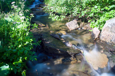 mountain river. Beauty wild nature landscape