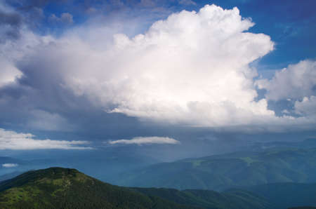 Carpathian Mountains. Panorama of the mountains