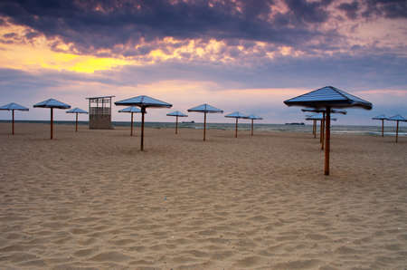 landscape sea sunrice golden skyの写真素材