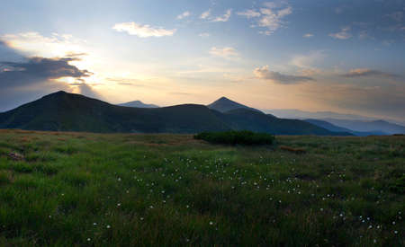The highest mountain of Ukraine Hoverla 2061 m. Chornogora ridge, Ukraine.の写真素材
