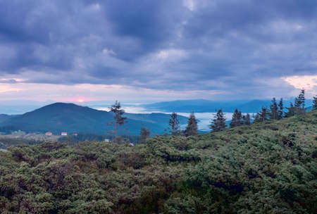 spring calm mountain landscape の写真素材