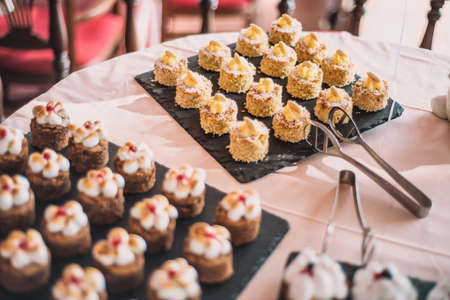 Dessert table for wedding banquet