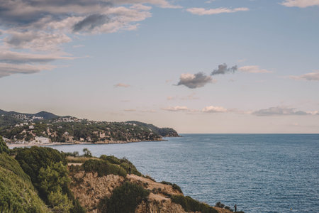Landscape of the coast of the Mediterranean Sea in the Costa Brava