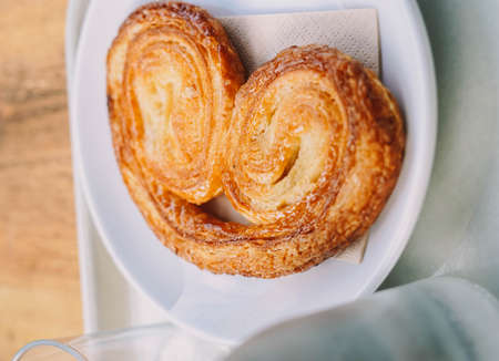 A sweet cookie to accompany tea or coffeeの写真素材