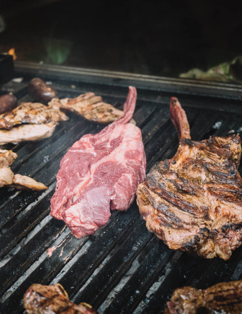 Grilled beef of excellent quality in a fancy restaurantの写真素材
