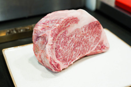 A cut of wagyu beef from the city of Kobe in an Argentine barbecueの写真素材