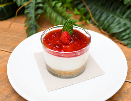 Individual versions of homemade desserts such as cheese cakes and chocolate mousse