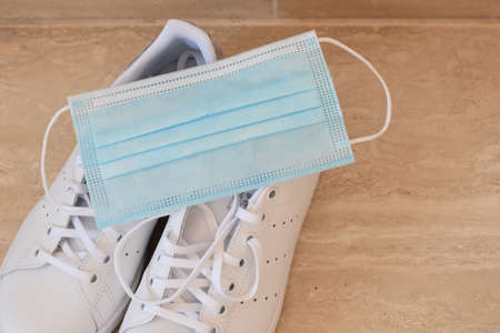 Back to school, sneakers and mask