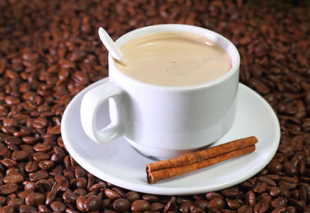 Are you feeling sleepy? Come on, let's have a coffee break!の写真素材