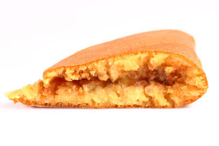Sweet crispy pancake filled with peanuts, sugar and sweet corn.の写真素材
