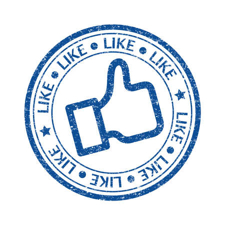 Blue color like rubber stamp