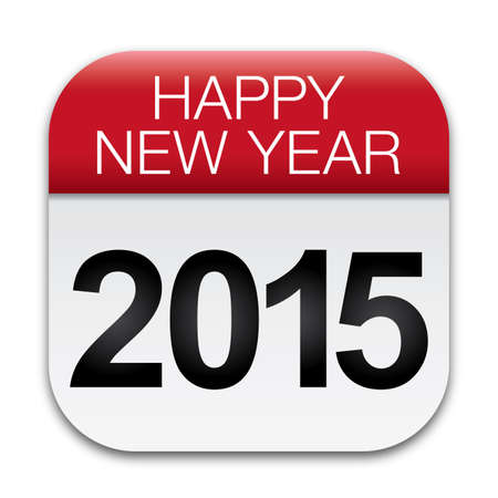 2015 New Year Calendar on white background