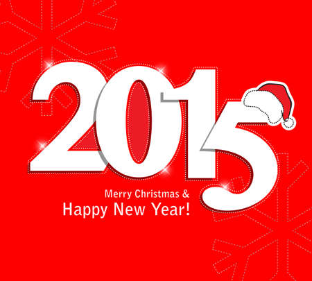 Happy New Year 2015 designのイラスト素材