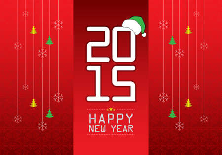 Happy New Year 2015 designのイラスト素材