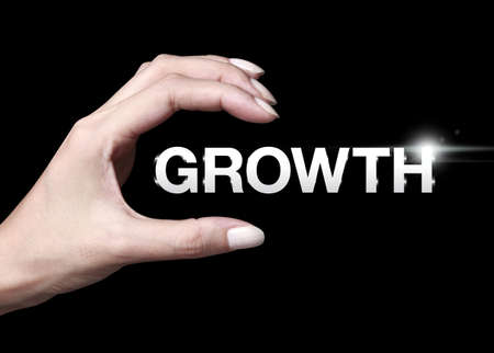 Hand showing growth icon designの写真素材