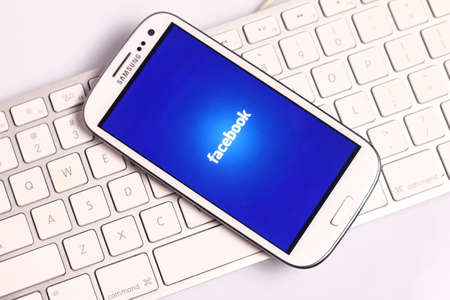 Johor, Malaysia - Feb 11, 2015: Facebook application on smart phone. Facebook is the worldâ€™s...