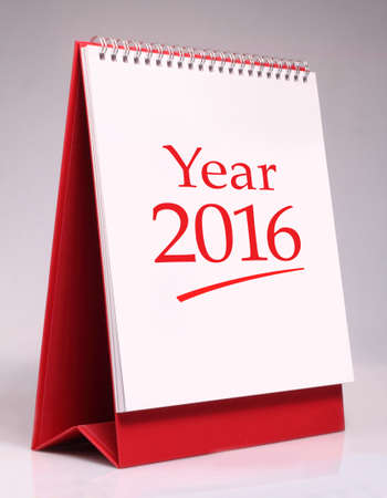 Simple desk calendar for year 2016