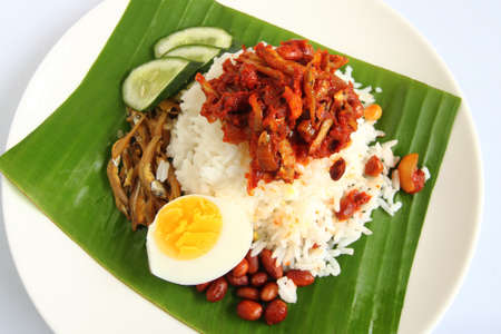 Nasi lemak is a Malay fragrant rice dish cooked in coconut milk and pandan leaf. It is commonly...