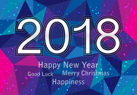 Happy New Year 2018, wish you all the best as always in this coming new year.のイラスト素材