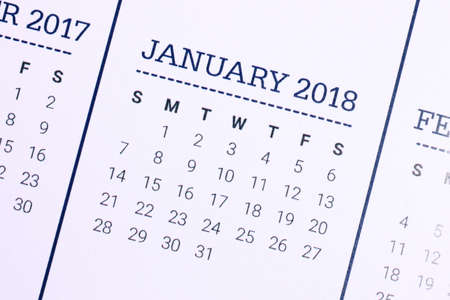Close up of January 2018. We wish you a new year filled with wonder, peace, and meaning.