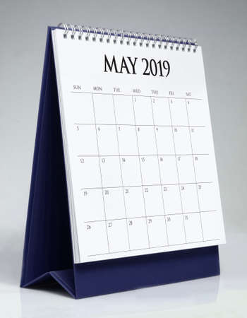 Simple desk calendar for May 2019の写真素材