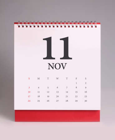 Simple desk calendar for november 2019の写真素材