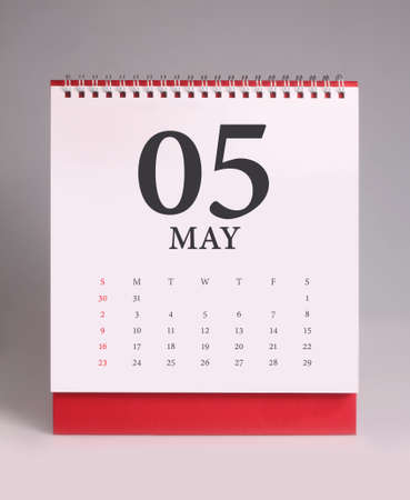 Simple desk calendar for May 2021の写真素材